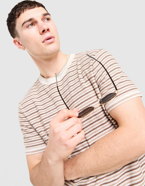 Stripe Knit T-Shirt