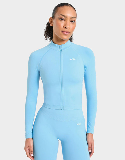 Enhance Full Zip Seamless Top