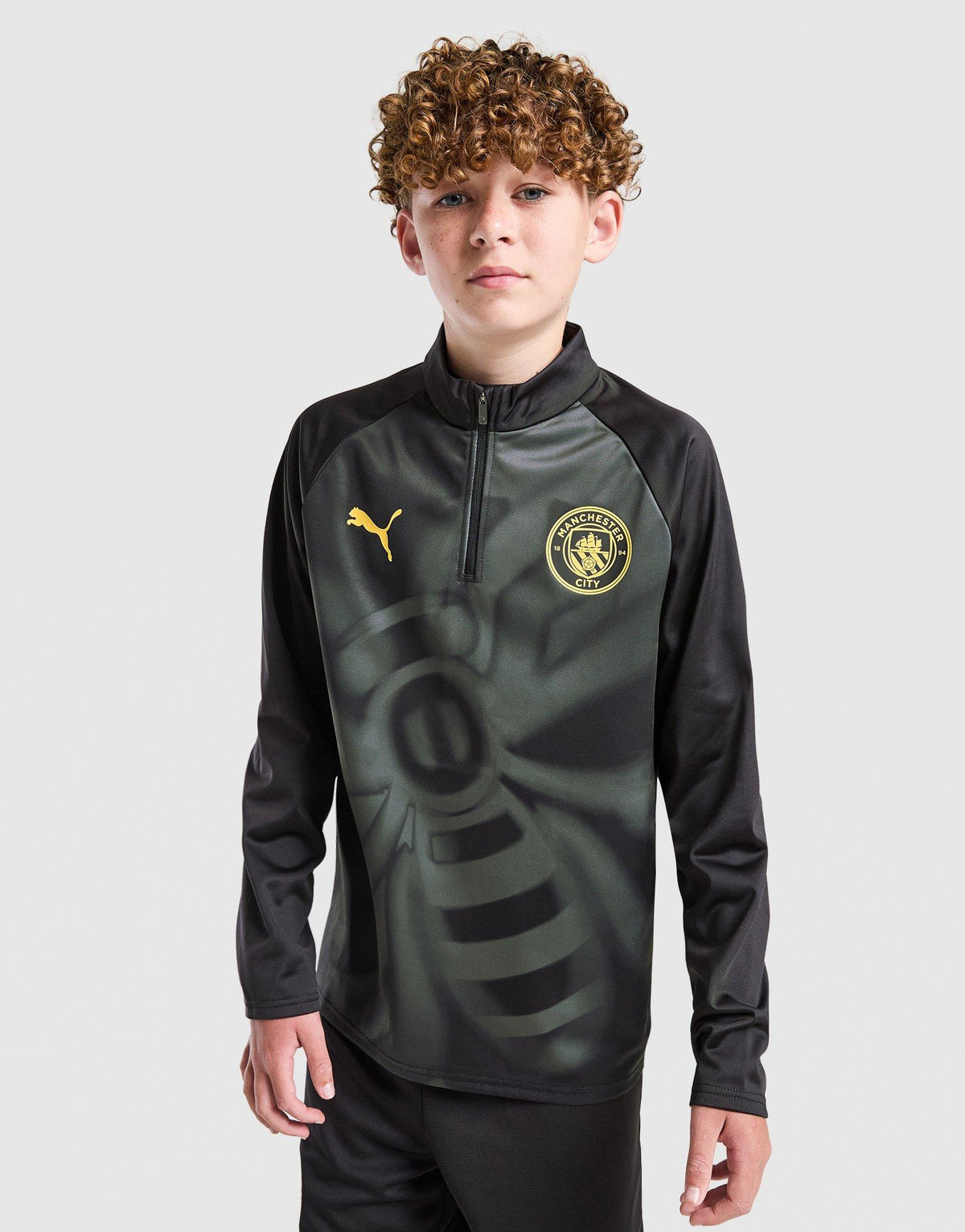Manchester City FC Warm Up 1/4 Zip Top Junior