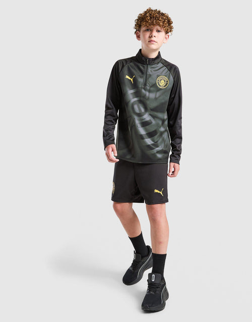 Manchester City FC Warm Up 1/4 Zip Top Junior