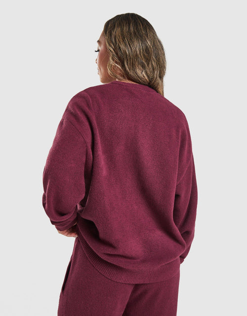 Trefoil Knit Crew Sweatshirt