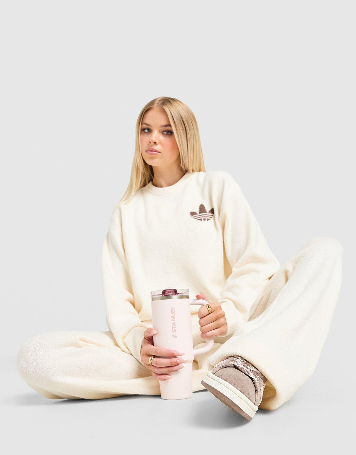 Trefoil Knit Crew Sweatshirt