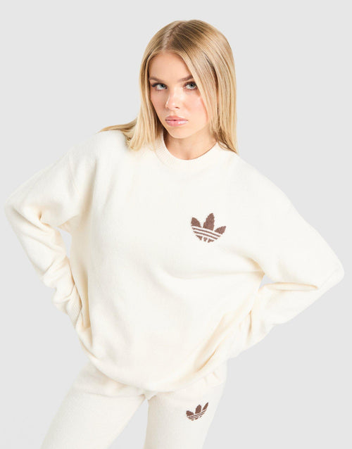 Trefoil Knit Crew Sweatshirt