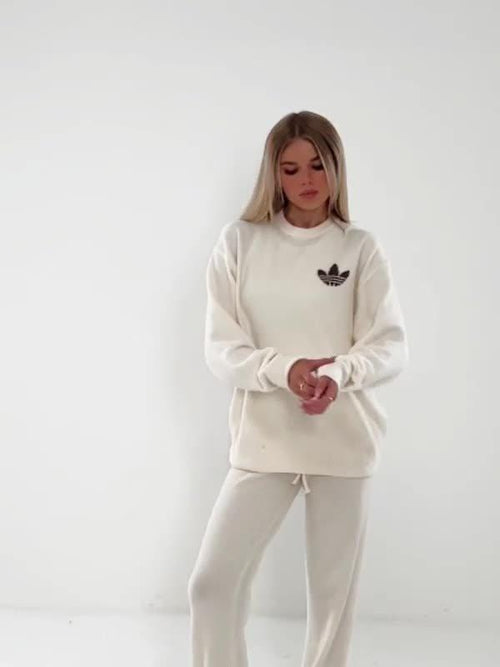 Trefoil Knit Crew Sweatshirt