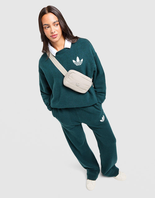 Trefoil Knit Crew Sweatshirt
