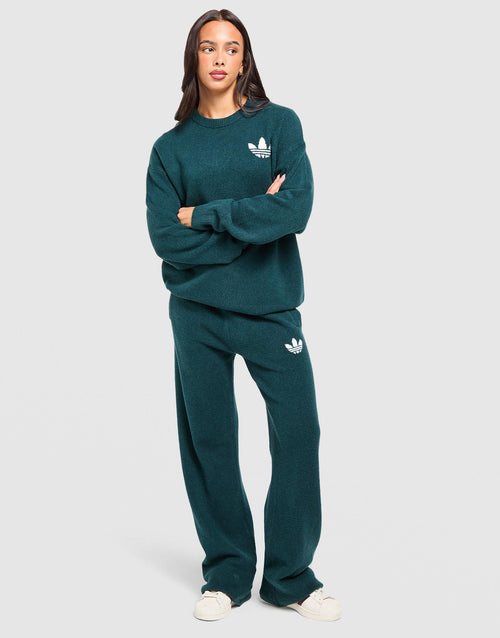 Trefoil Knit Crew Sweatshirt