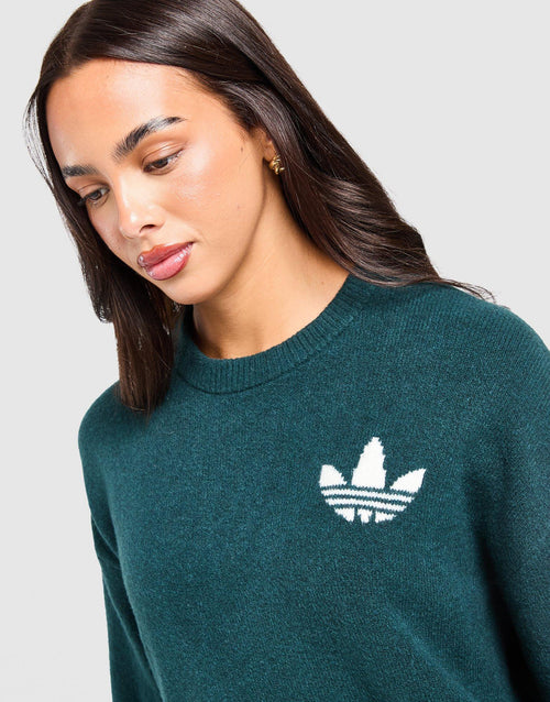 Trefoil Knit Crew Sweatshirt