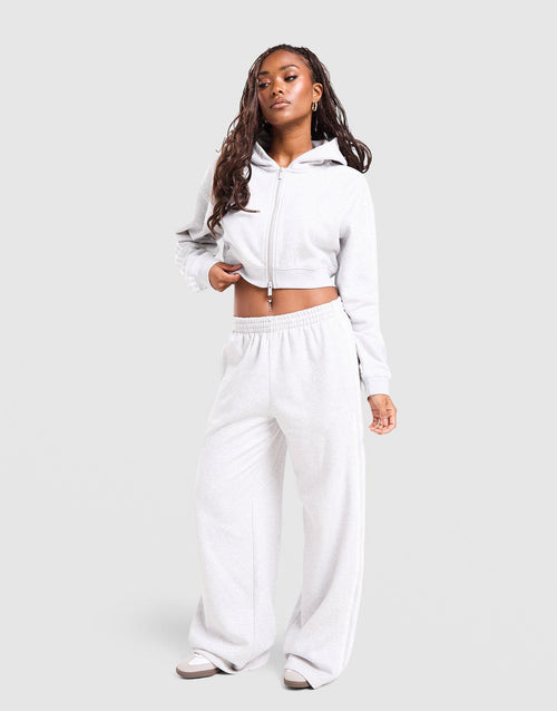 3-Stripes Cropped Full Zip Hoodie