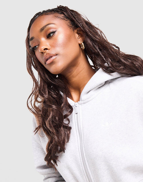 3-Stripes Cropped Full Zip Hoodie