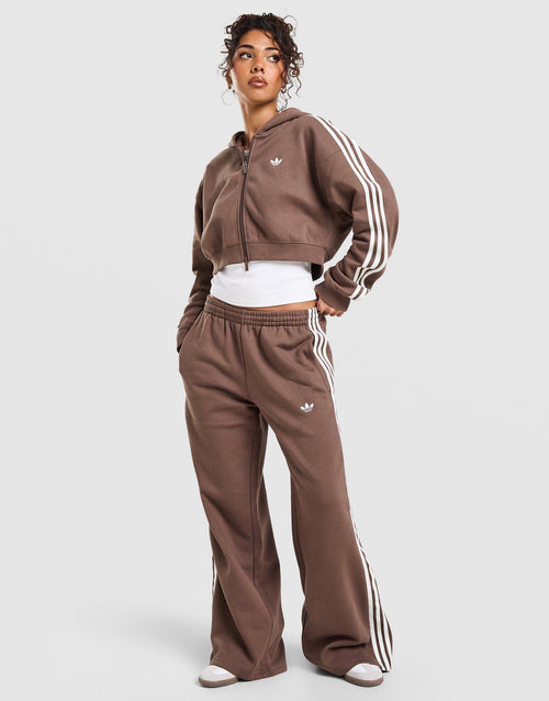 3-Stripes Cropped Full Zip Hoodie