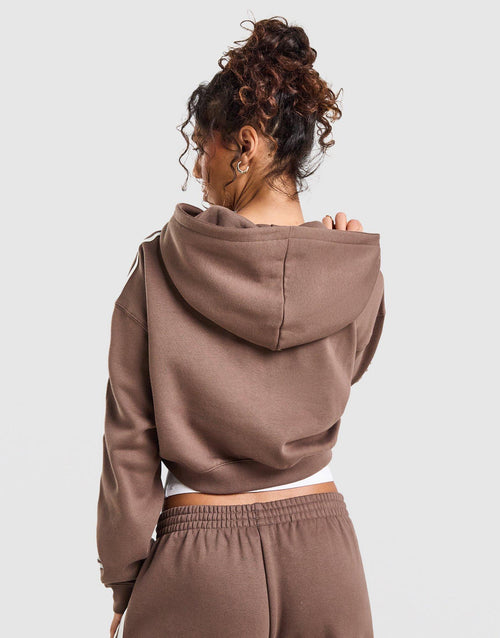3-Stripes Cropped Full Zip Hoodie