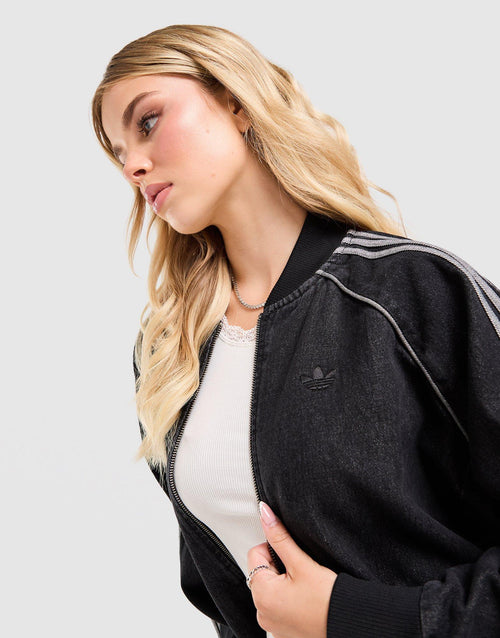 Denim Oversized Track Top