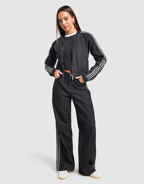 Denim Slim Track Top