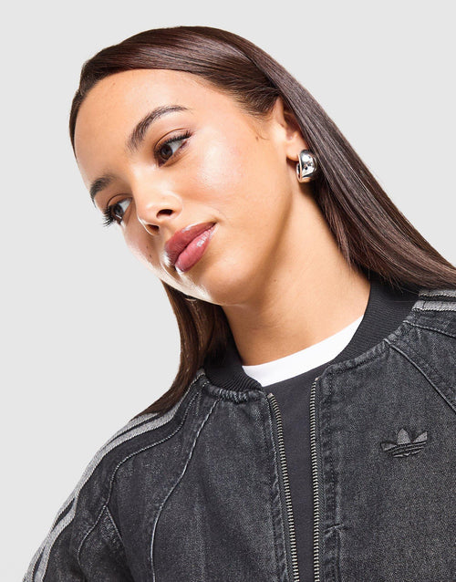 Denim Slim Track Top