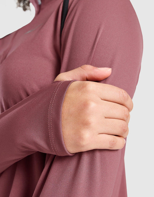 Girls' Long Sleeve 1/2 Zip Top Junior