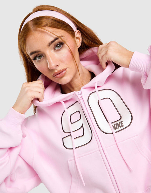 Studio 90 Oversized Crop Full Zip Hoodie
