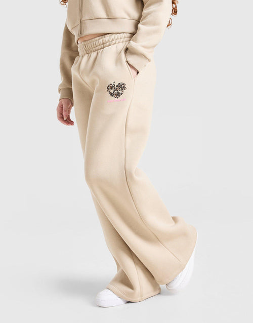 Girls' Leopard Wide Leg Joggers Junior