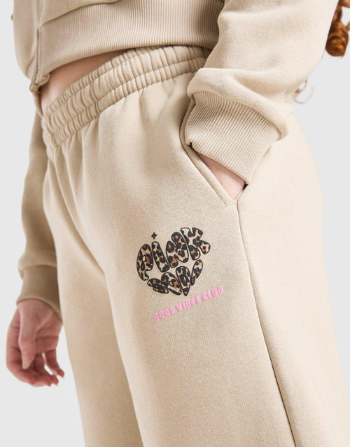 Girls' Leopard Wide Leg Joggers Junior