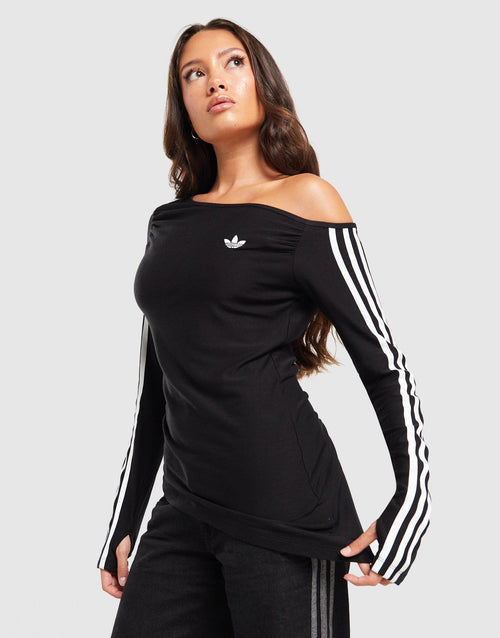 Long Sleeve Asymmetric One Shoulder Top