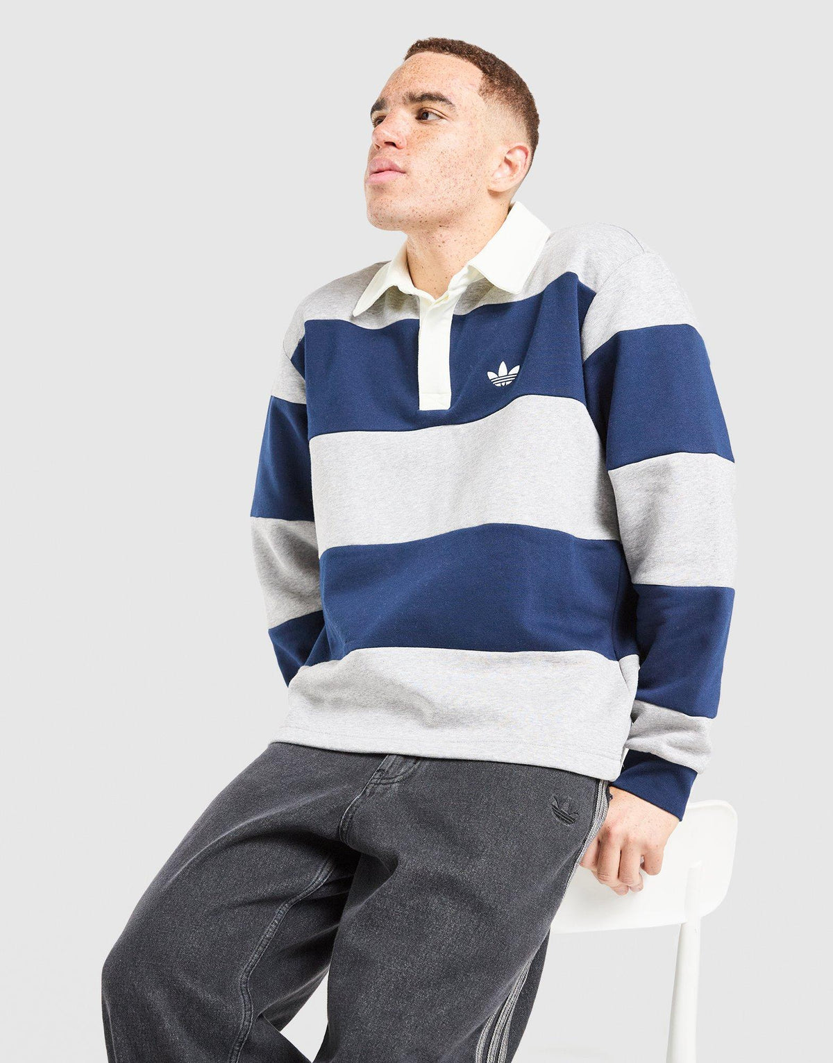 Long Sleeve Rugby Crew Sweatshirt