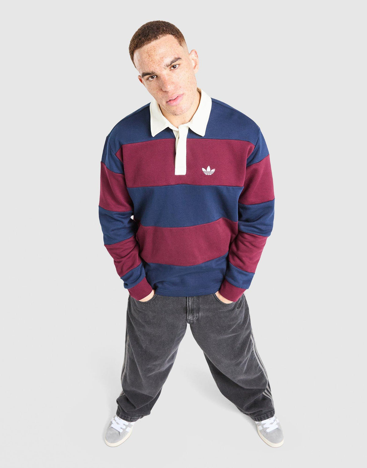 Long Sleeve Rugby Crew Sweatshirt