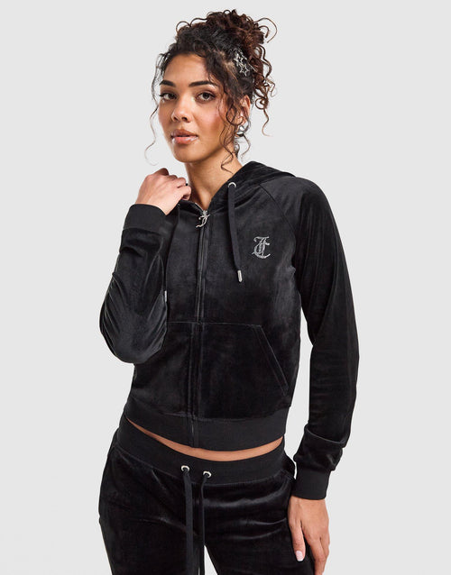 Diamante JC Logo Full Zip Hoodie