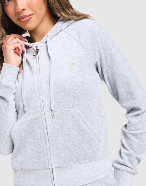 Diamante JC Logo Full Zip Hoodie