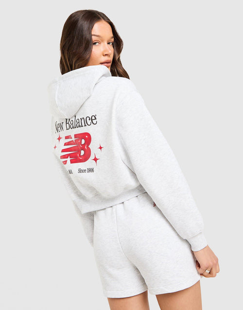 Chrome Cropped Full Zip Hoodie