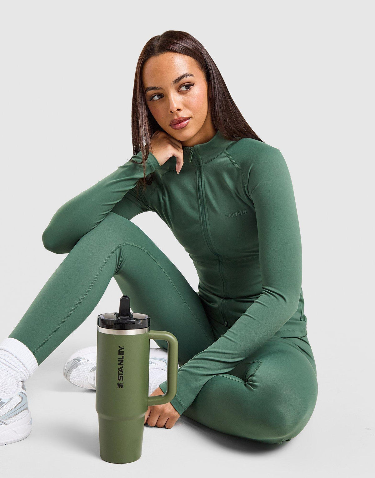Sculpt Full Zip Fitted Top