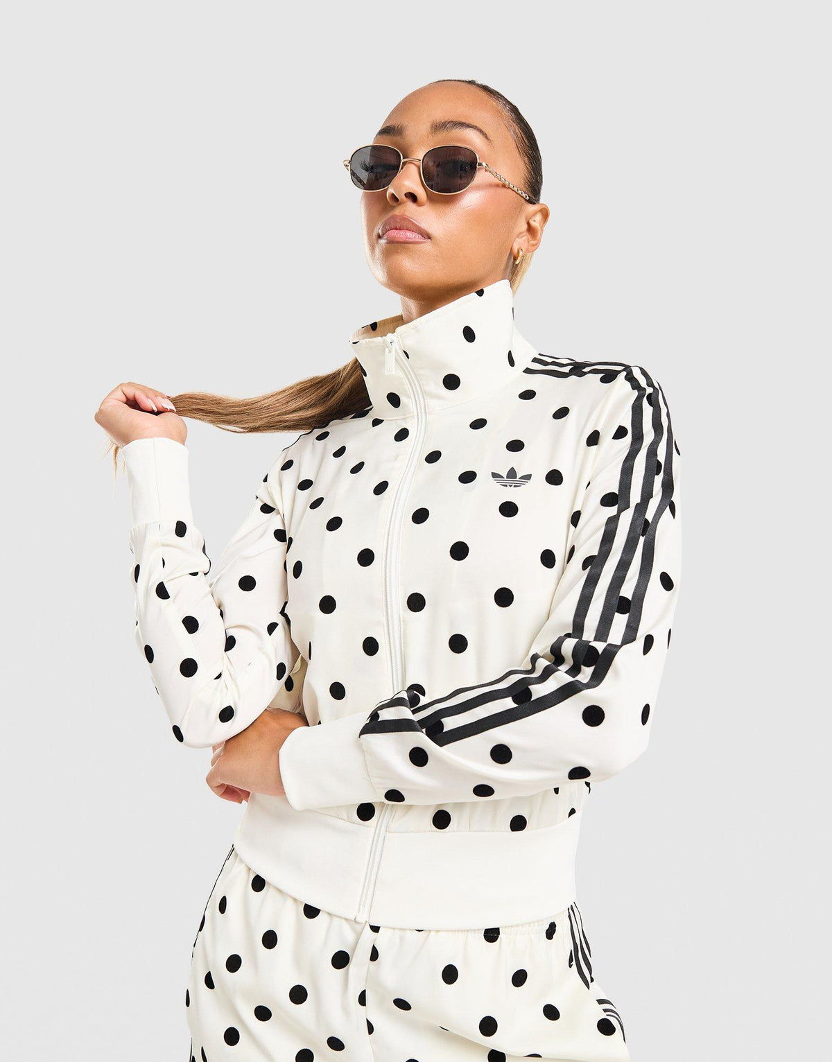 Satin Polka Dots Track Top