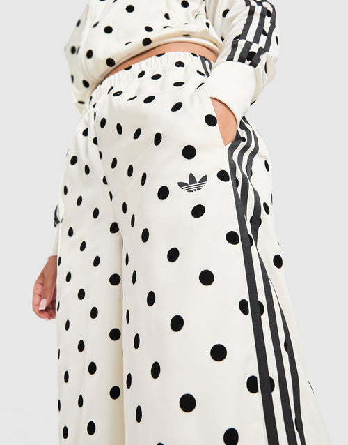 Satin Polka Dots Wide Leg Pant