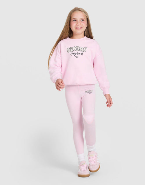 Girls' Polka Dot Crew/Leggings Set Children