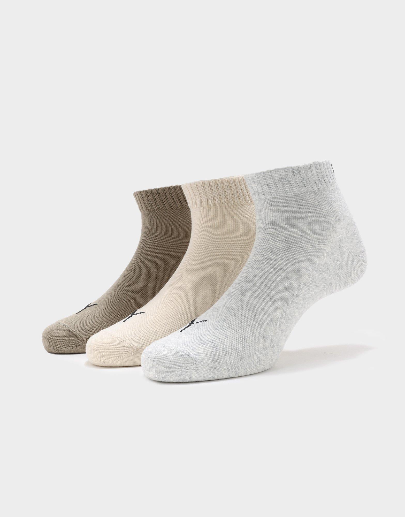 Unisex Quarter Plain Socks 3-Pack