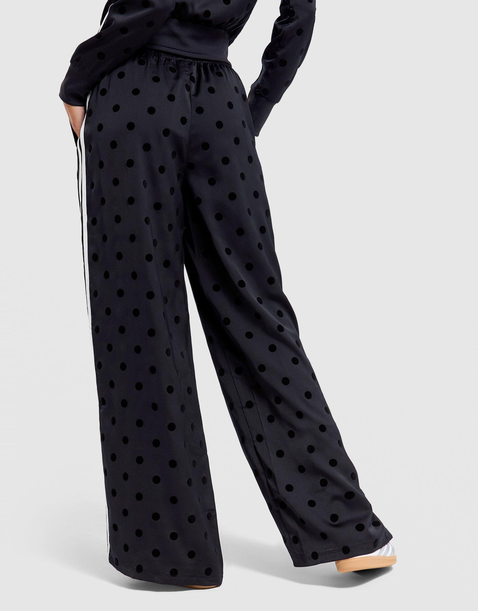 Black adidas Satin Polka Dots Wide Leg Pant - JD Sports Malaysia