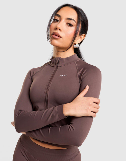 Enhance Full Zip Seamless Top