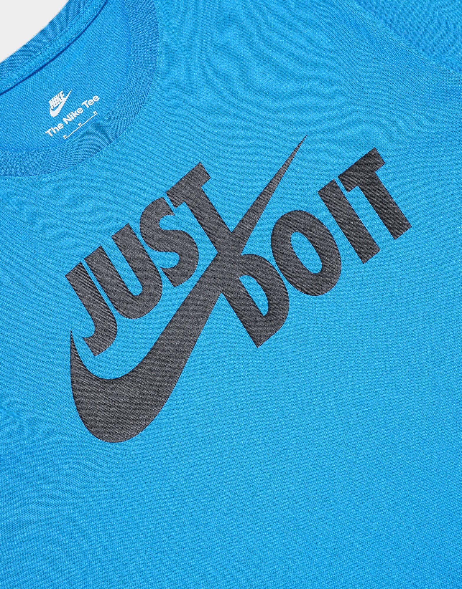 blue nike just do it shirt