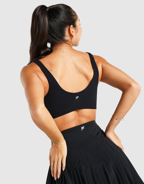 Silk Seamless Scoop Neck Low Impact Bra