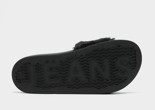 TJ Flag Logo Fur Pool Slide Women's