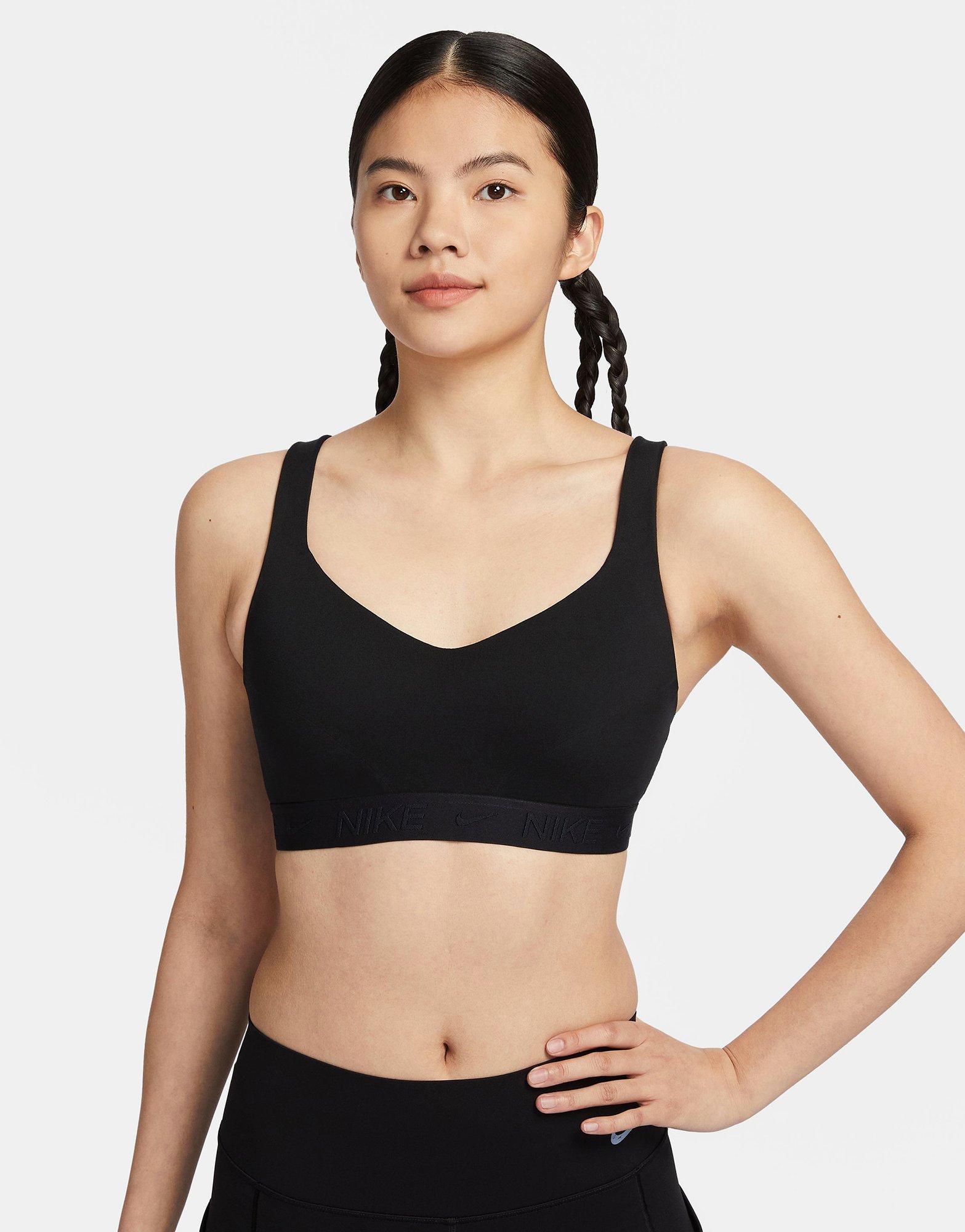 black nike padded sports bra