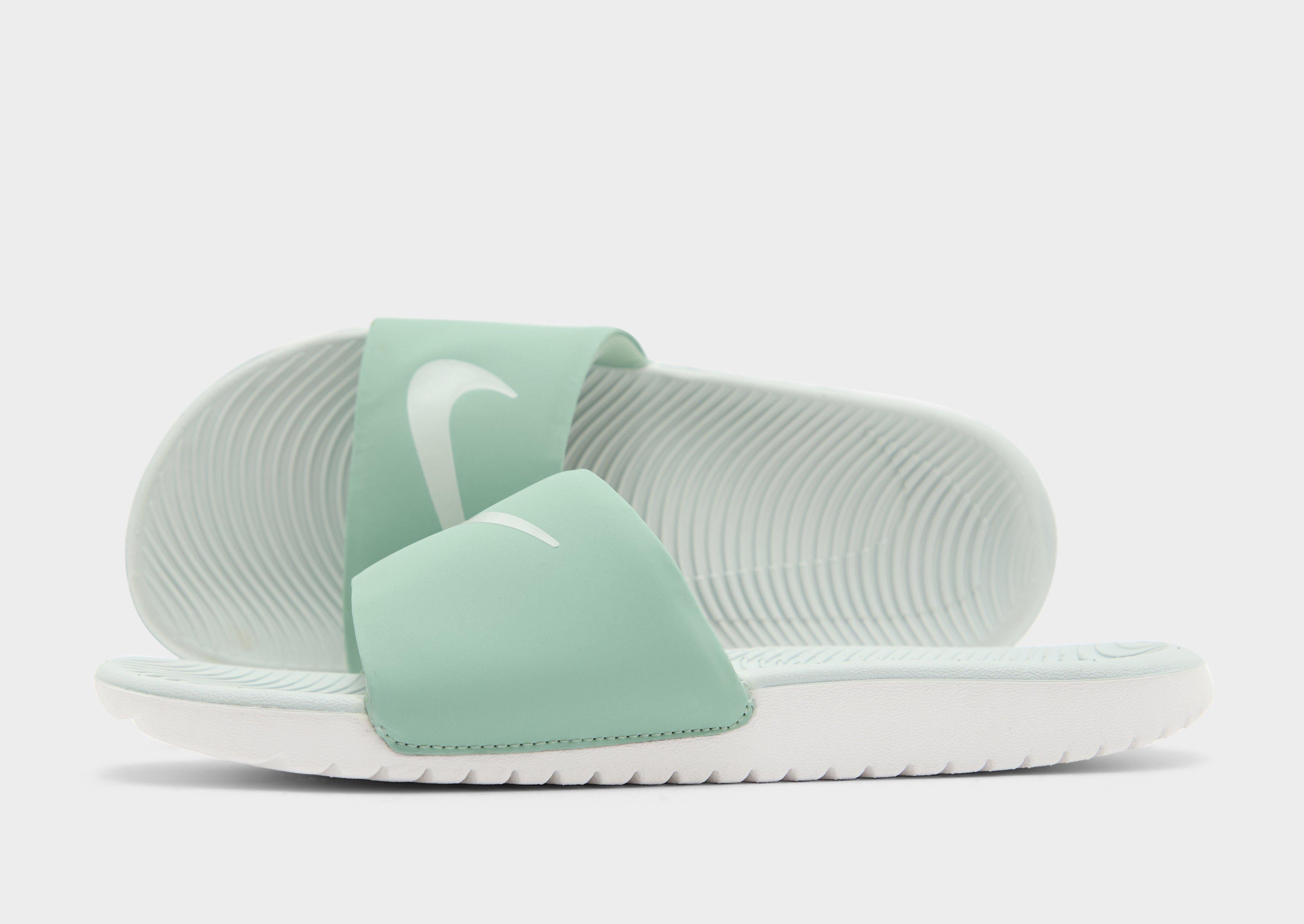 White Nike Kawa Slides Junior's JD Sports Malaysia - Main Image