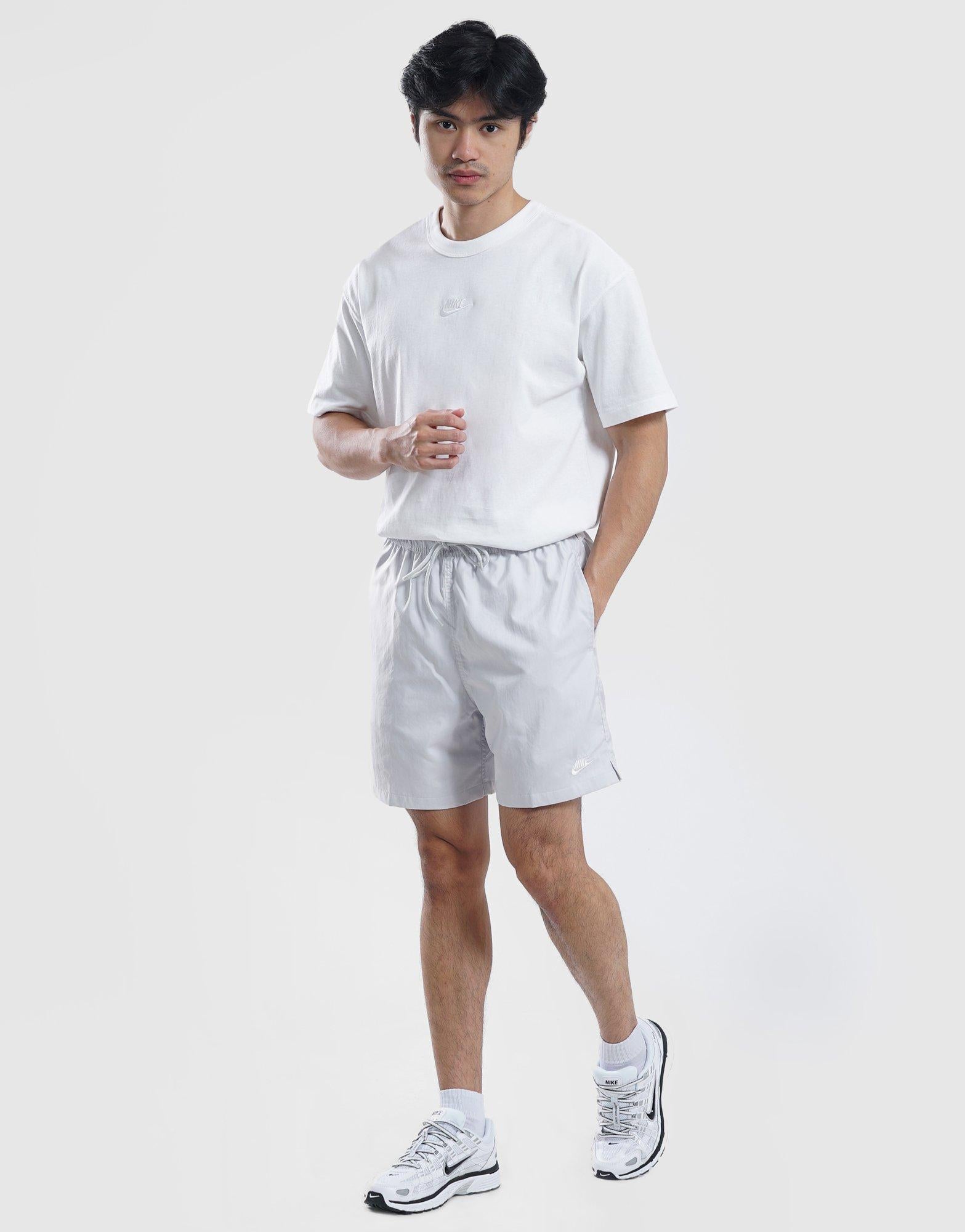 nike club essentials woven flow shorts grey