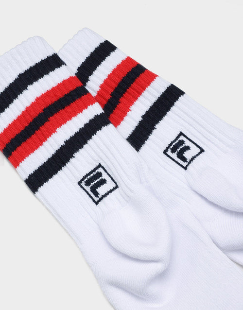 Stripe Long-Crew Socks