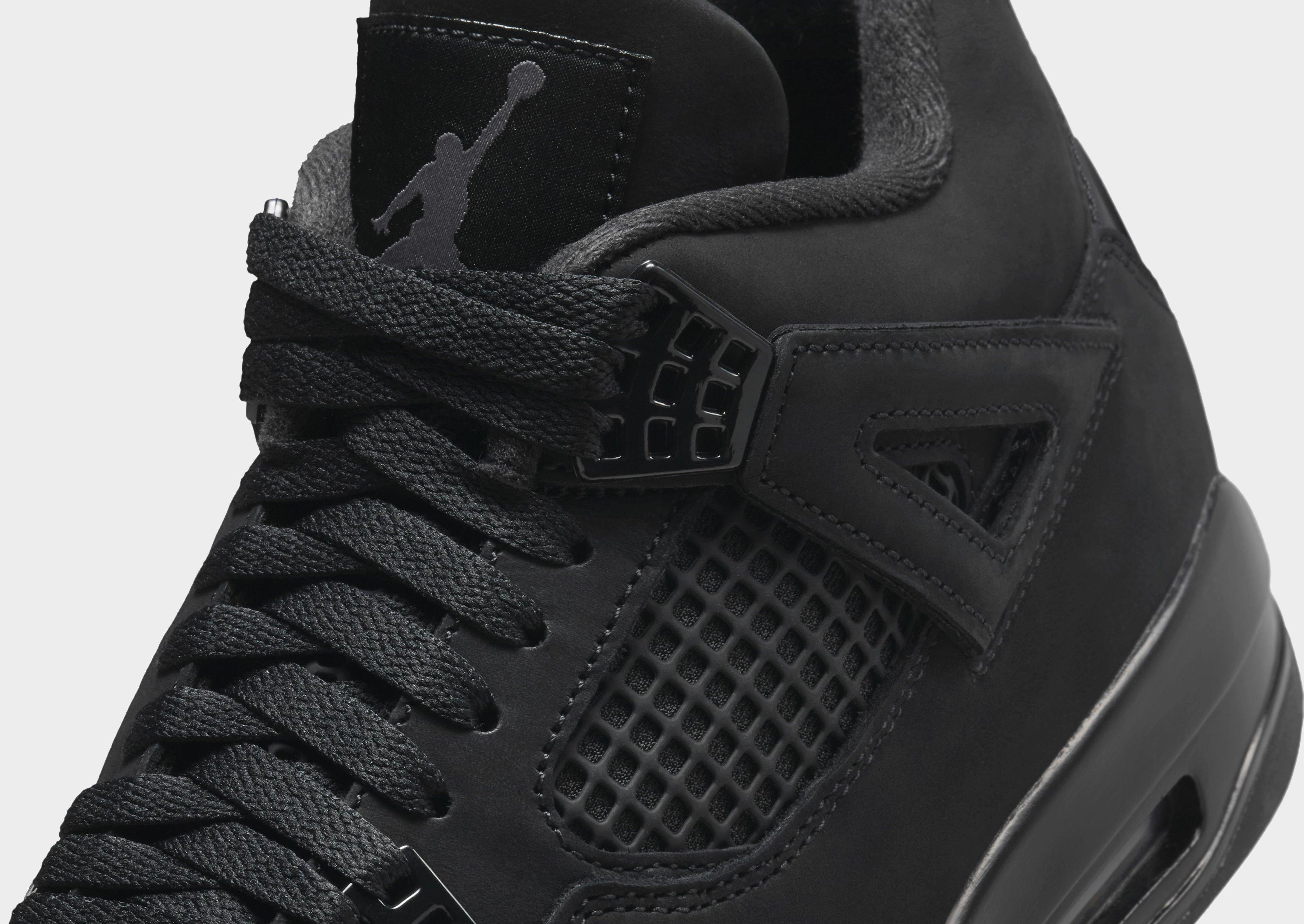 all black jordan retro 4