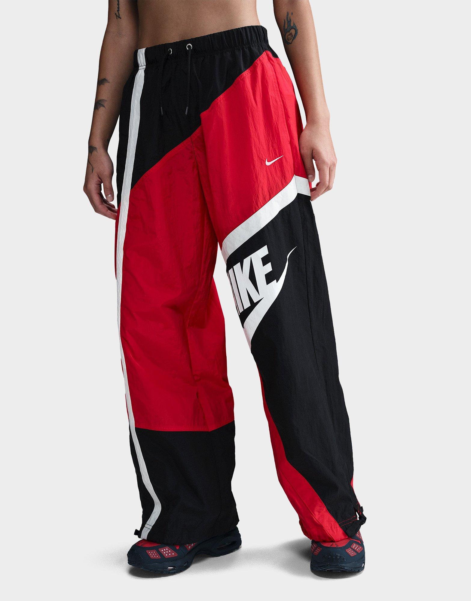 woven swoosh pants