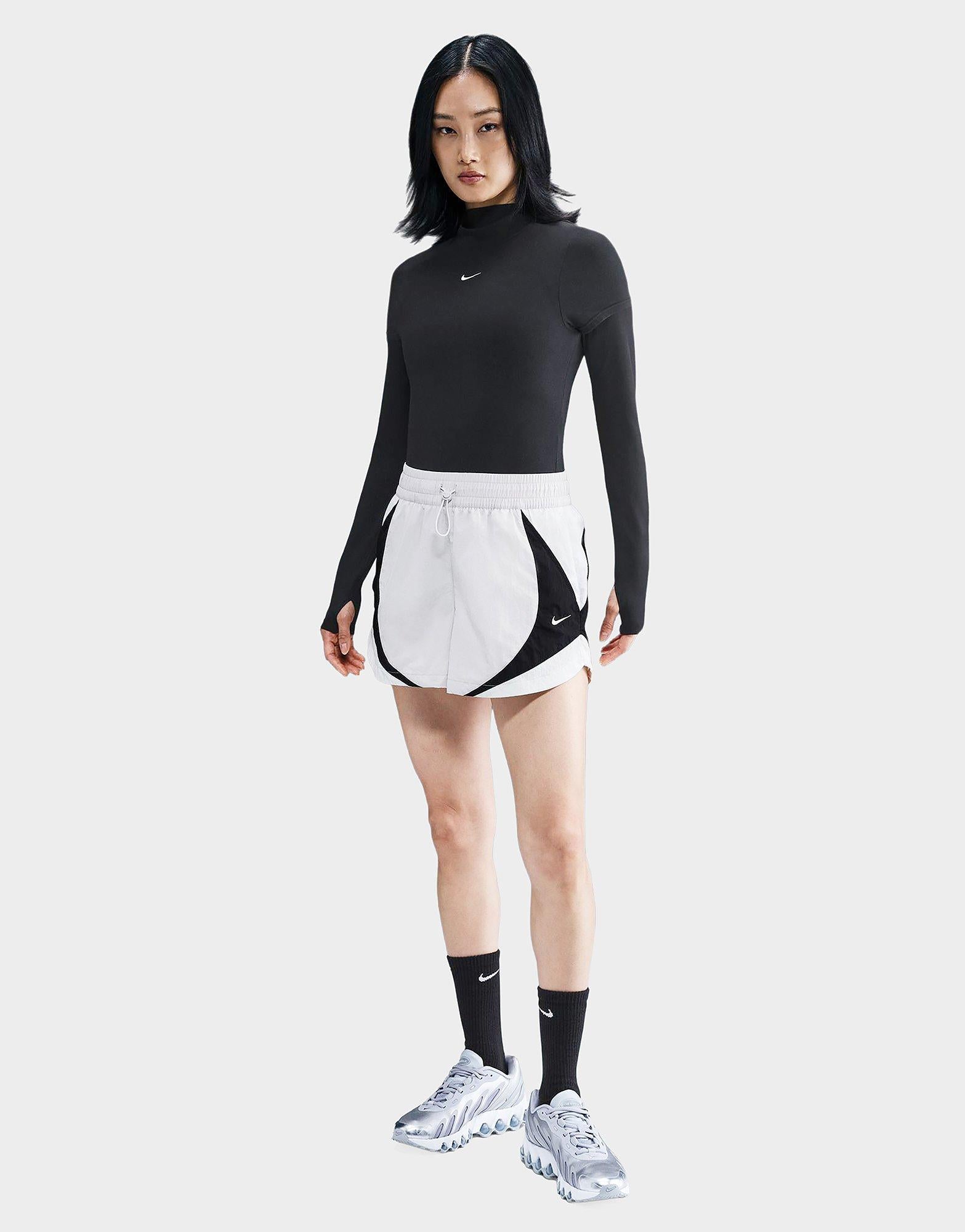 grey nike trackie shorts