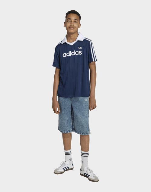 Pinstripe Polo T-Shirt Junior's