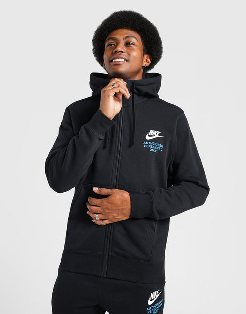 Black Nike Full Zip Hoodie JD Sports Malaysia - Main Image