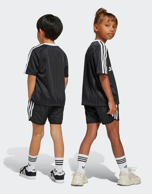 Black adidas Football Shorts and T-Shirt Set Children's JD