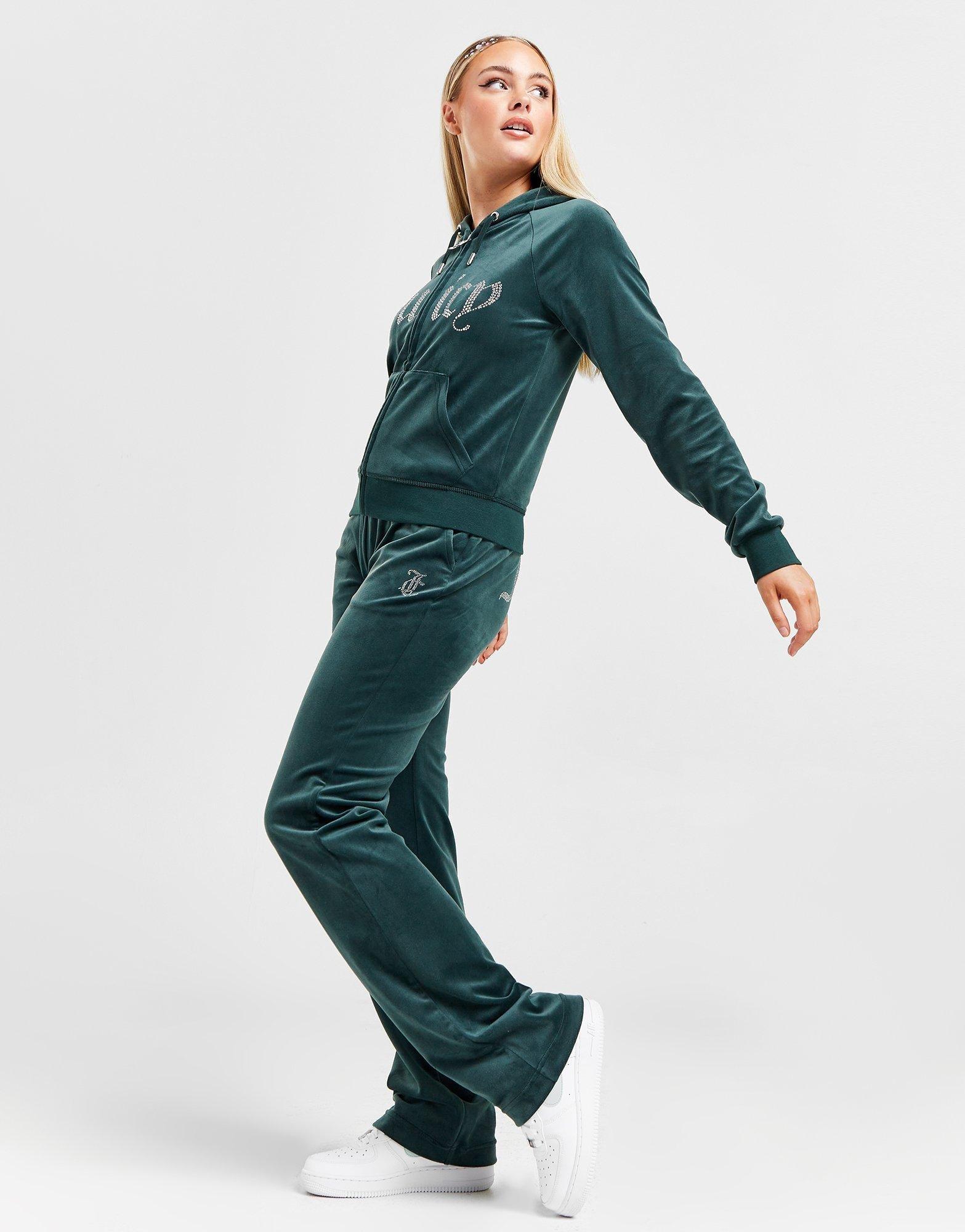 Diamante Velour Track Pants