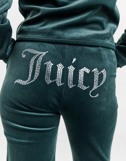 Diamante Velour Track Pants